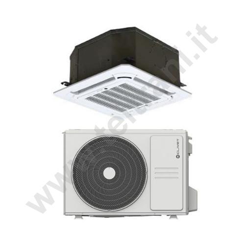 MONOBOX12 - CLIVET CLIMATIZZATORE MONOSPLIT DC INVERTER A CASSETTA A 4 VIE 65×65 MODELLO IB3-XY 35M + MC3-Y 35M BOX-2 12000 BTU R32 CON TELECOMANDO
