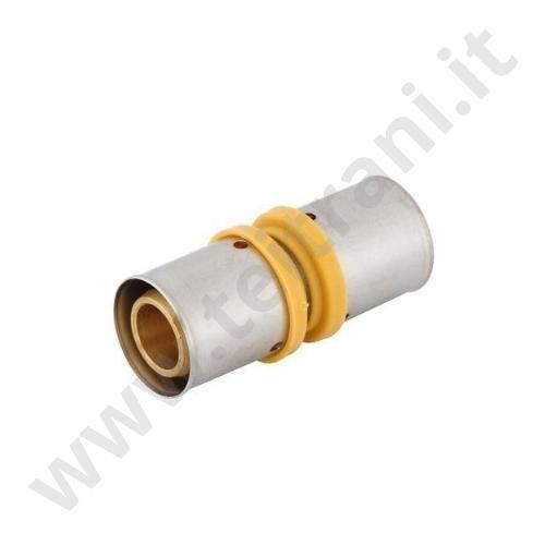 PGRI263 - PR RACCORDO INTERMEDIO A PRESSARE  26×26×3 PER GAS