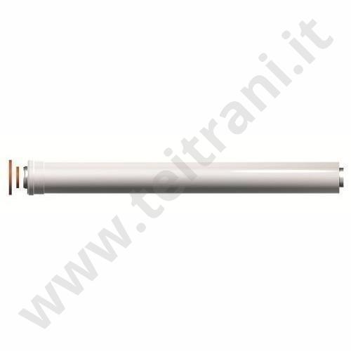 93228001 - PROLUNGA CONCENTRICA 100×60 L. 1000 IN ALLUMINIO BIANCO