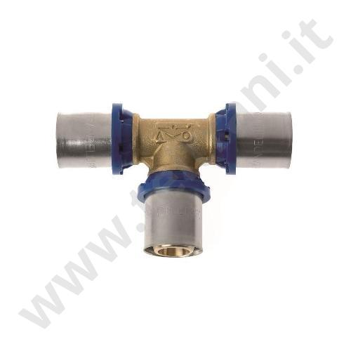P2TI16 - P2 RACCORDO TES INTERMEDIO A PRESSARE  16 × 16 × 16 × 2