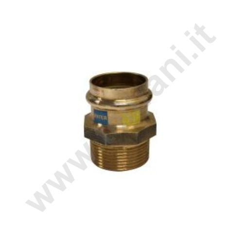 243PR0522 - RACCORDO MASCHIO PER RAME A PRESSARE  D. 1'×22