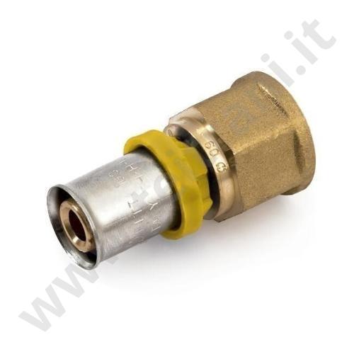 PGRF0316 - PR RACCORDO FEMMINA A PRESSARE  1/2×16×2 PER GAS