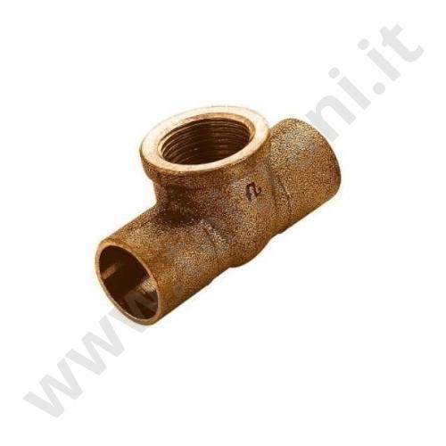 130FR0418 - TES FILETTATO FEMMINA FEMMINA PER RAME A SALDARE  D. 3/4×18