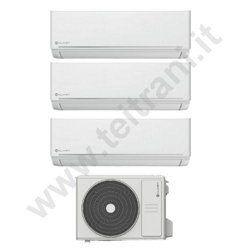 CLITRIAL090909 - CLIVET CLIMATIZZATORE TRIALSPLIT EZCOOL CON TRE UNITA' INTERNE 9.000 BTU E UNA UNITA' ESTERNA MU2Y61M CON TRE ATTACCHI 22.500 BTU - CON WIFI - R32