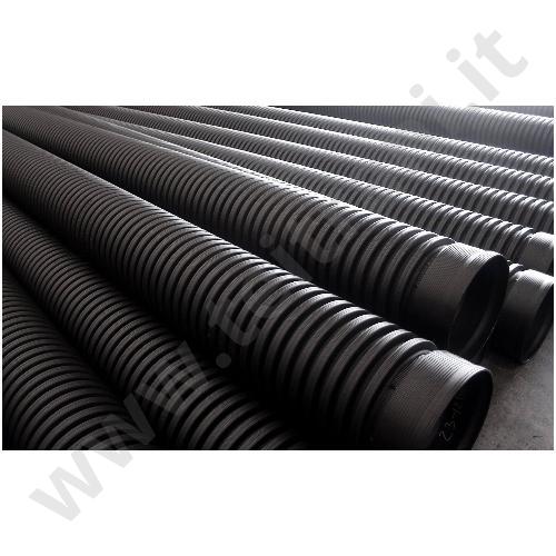 SET200 - TUBO CORRUGATO PER FOGNA SN4  D. 200 COMPLETO DI GUARNIZIONE