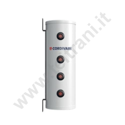 3001012310033 - CORDIVARI VOLANO TERMICO PENSILE UP XBP INOX 304 LITRI 25 6 ATTACCHI PER POMPA DI CALORE