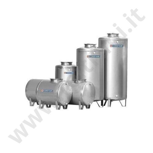 3701112010002 - SERBATOIO IN ACCIAIO INOX AISI 316L CILINDRICO VERTICALE LITRI 500