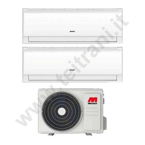 MADUAL0909LYS - MAXA DUALSPLIT CON UNITA' ESTERNA MODELLO 2M42R 2 ATTACCHI DC INVERTER E 2 UNITA' INTERNE A PARETE ALTA SERIE LYS DC INVERTER 9000+9000 BTU GAS R32