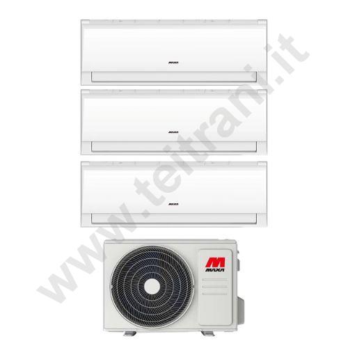 MATRIAL090909LYS - MAXA TRIALSPLIT CON UNITA' ESTERNA MODELLO 3M62R 3 ATTACCHI DC INVERTER E 3 UNITA' INTERNE A PARETE ALTA SERIE LYS DC INVERTER 9000+9000+9000 BTU GAS R32